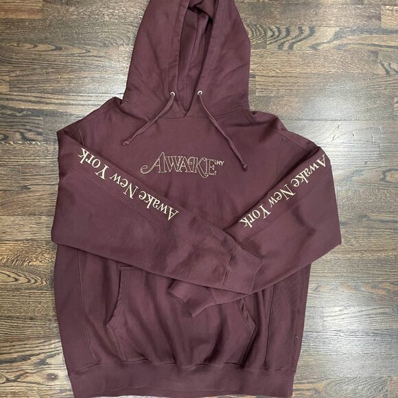 AWAKE NEW YORK Brown Hoodie LARGE - Picture 1 of 3